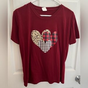 Women’s Soft Heart Tee, Size Medium